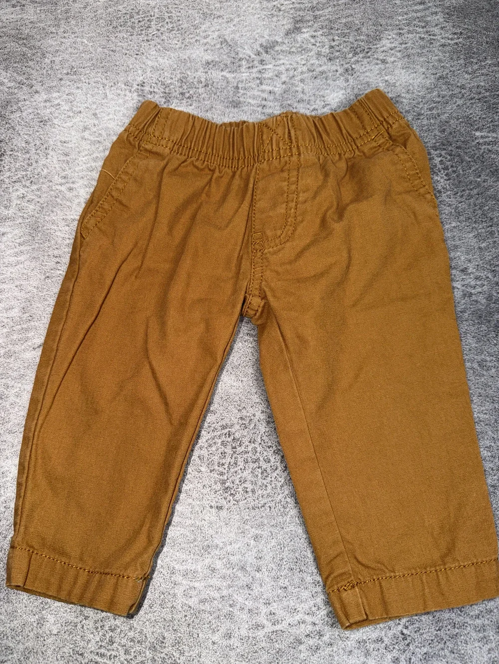 Carter's Baby 6M Baby Boy Girl 100% Cotton Pants Tan Khaki Brown Stretch